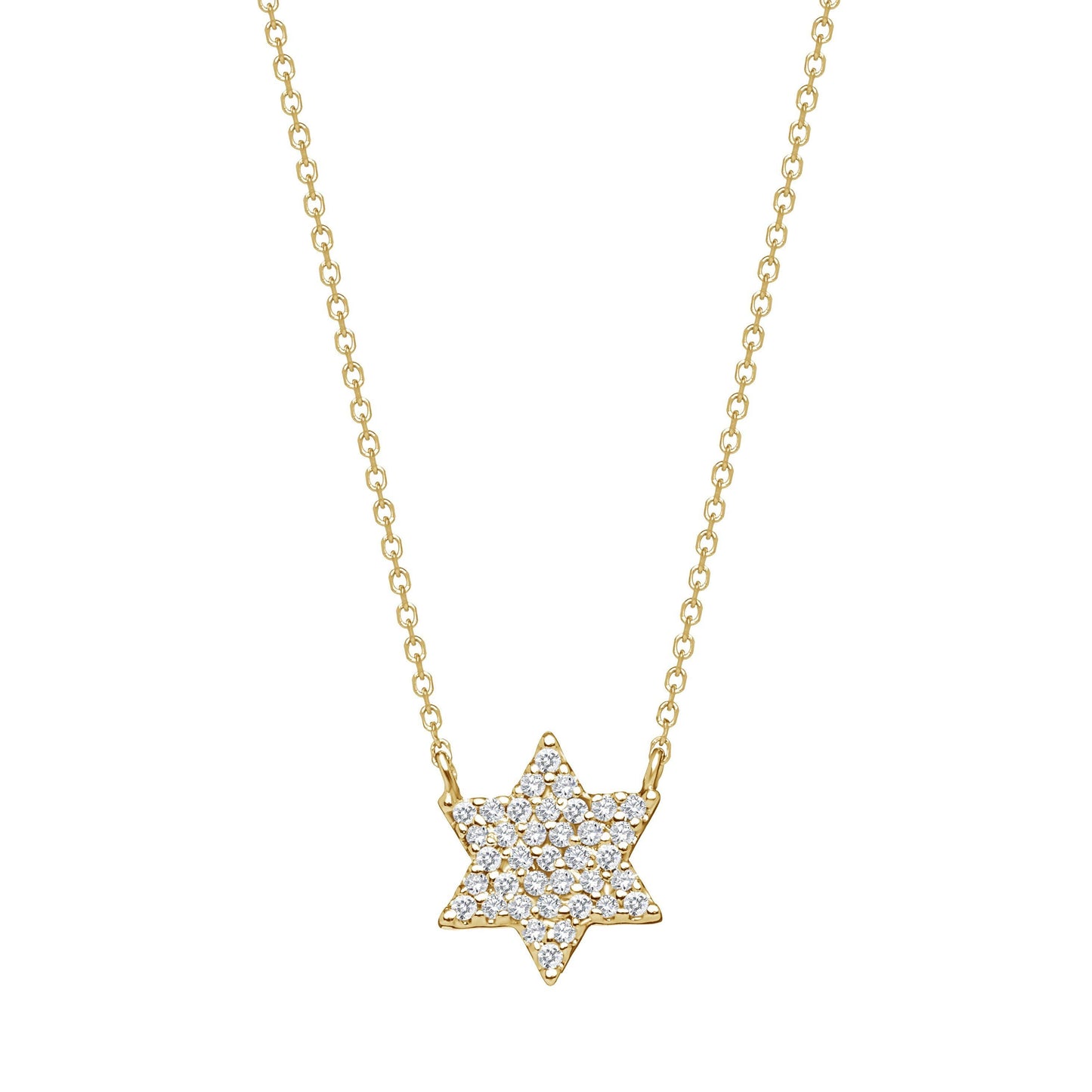 Sparkling Jewish Star Necklace