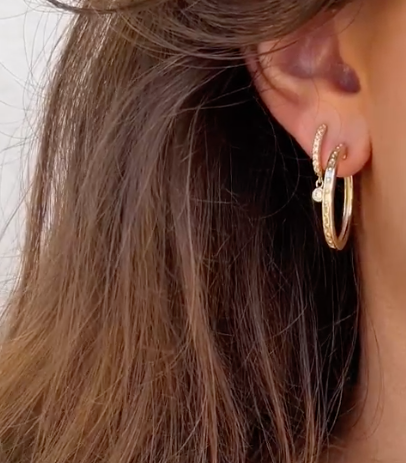 Baguette Hoop Earrings