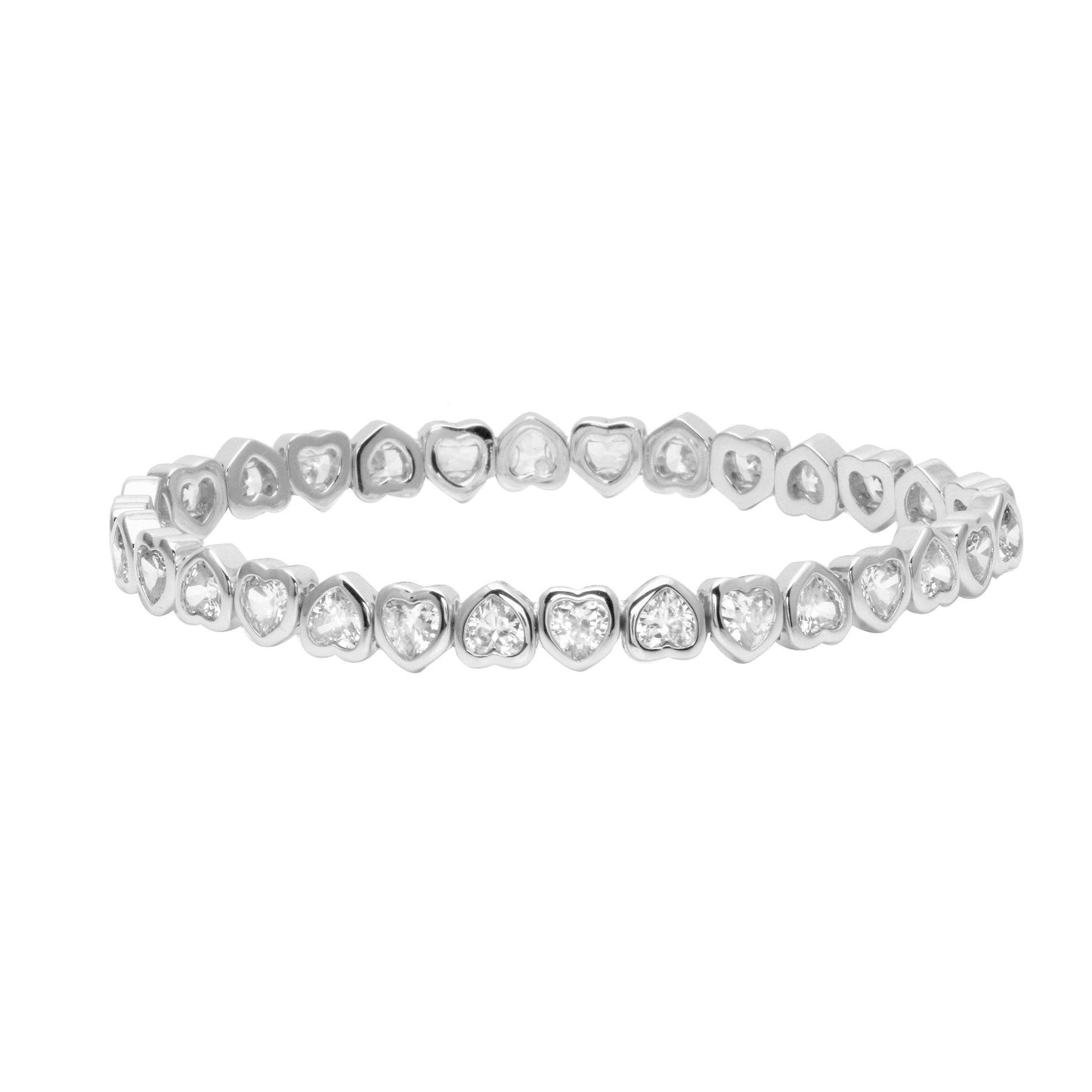 Mini Stretchy Bezel Heart Bracelet