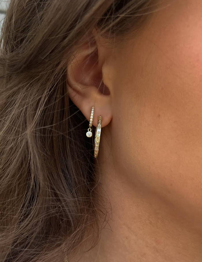 Baguette Hoop Earrings