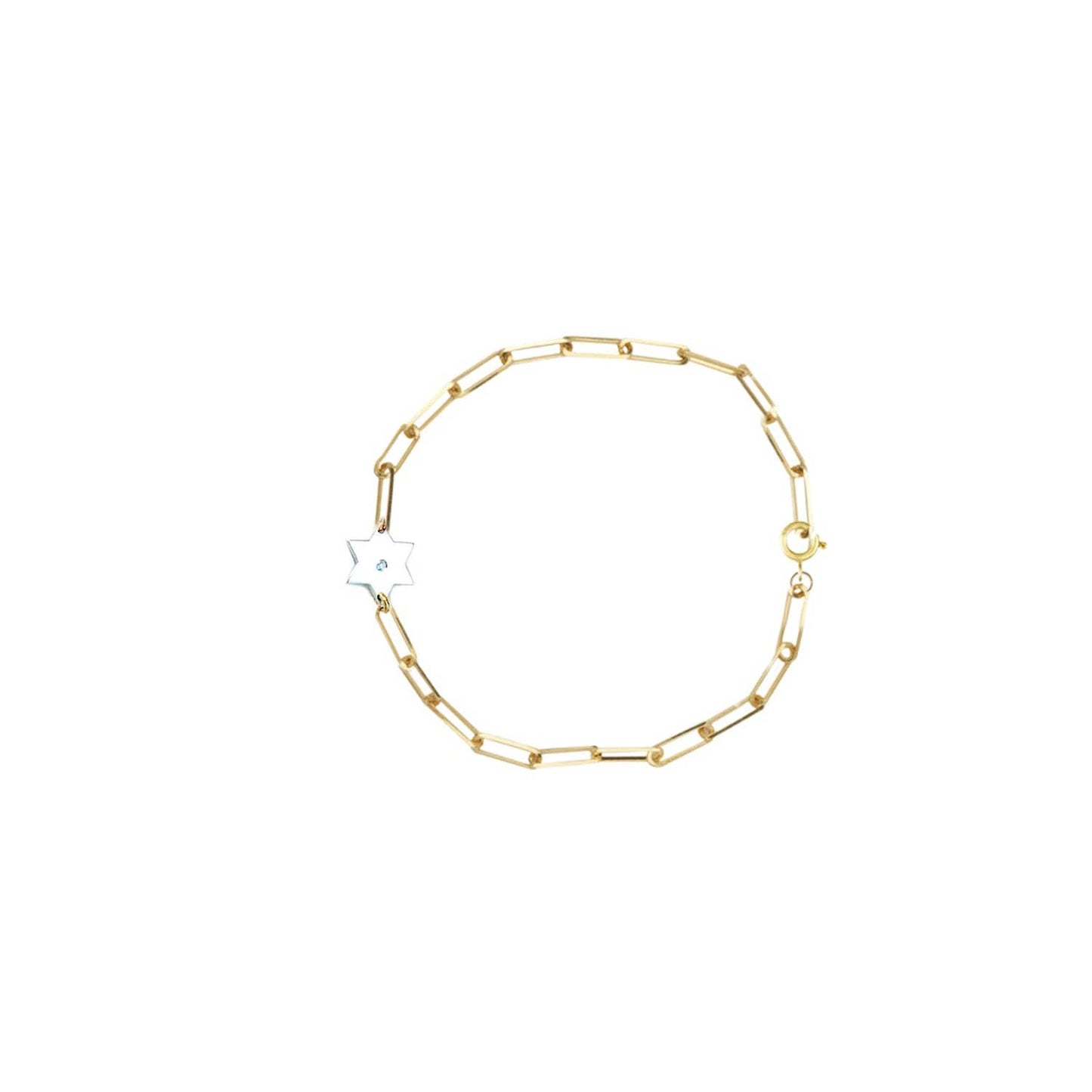Star of David Diamond Paperclip Bracelet | Anklet *PRE ORDER ITEM
