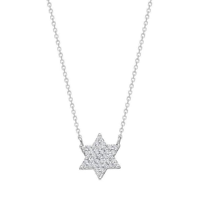 Sparkling Jewish Star Necklace